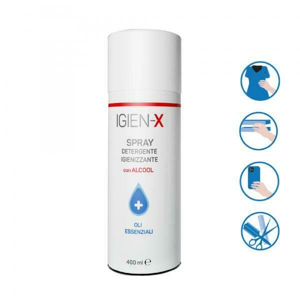 Vendita online igien-x spray detergente igienizzante multiuso con alcol 75%  germicida 400ml - Ionocoid Cosmetici